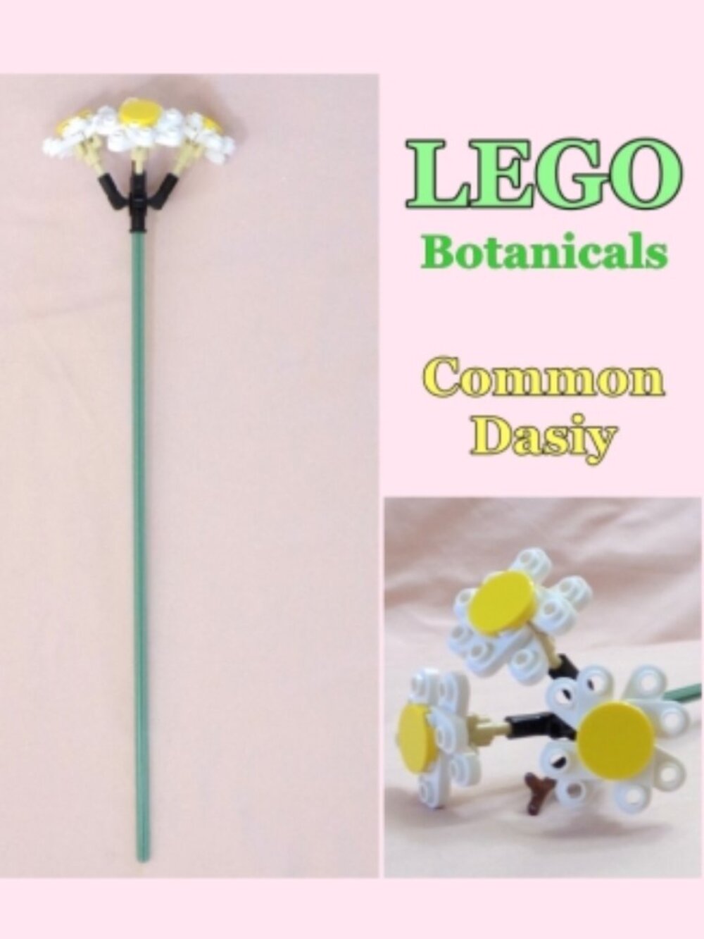 LEGO Botanical Flowers - 1 pcs Common Daisy White - Individual Sale from 10280